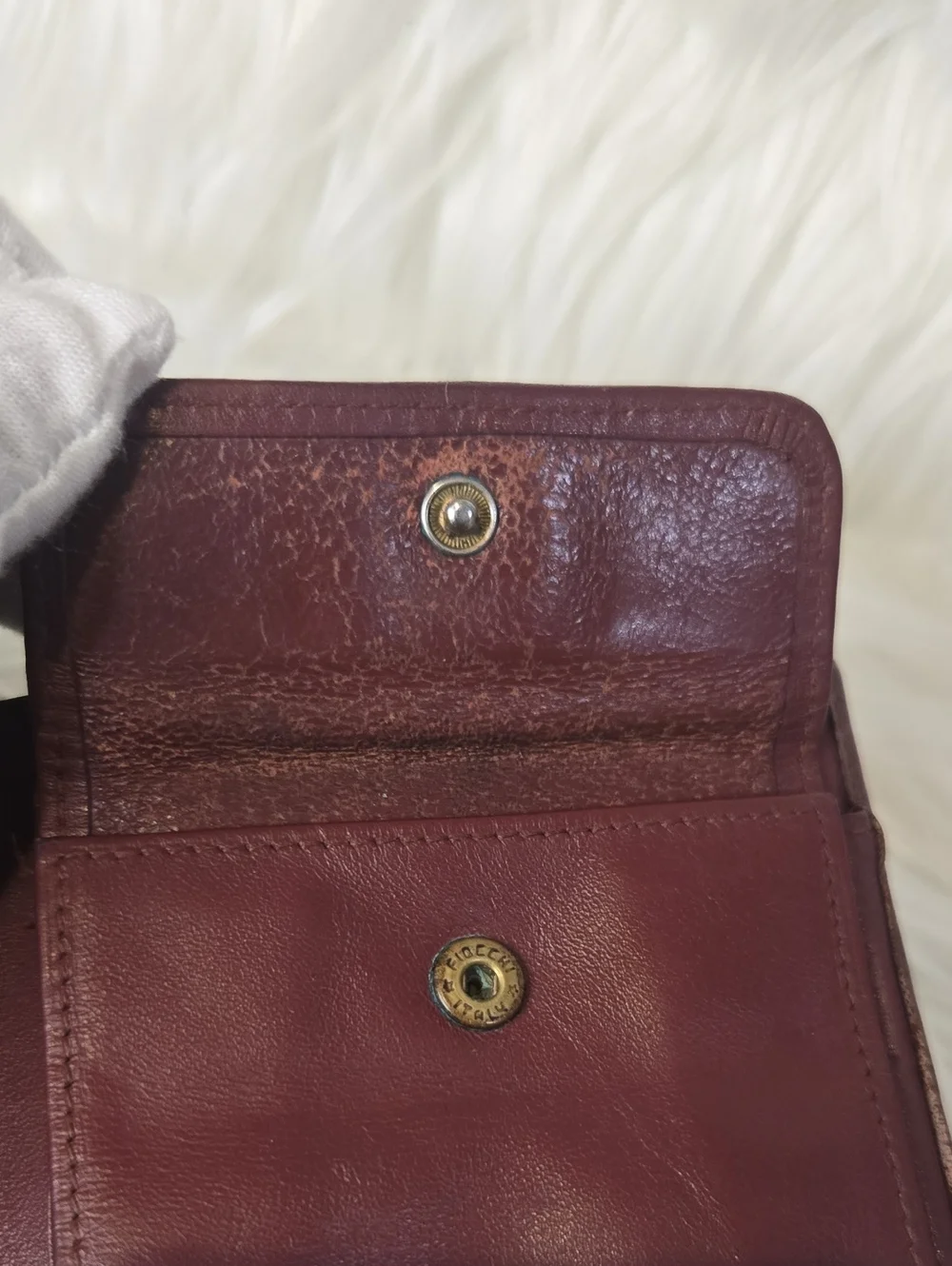 Cartier Vintage Burgundy Bi-fold Wallet With Coin Pocket